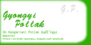 gyongyi pollak business card